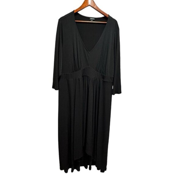 Torrid Tea Length Studio Knit Deep V Bodycon Dress Size 3x Classic - Picture 5 of 14